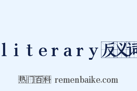 literary反义词是什么意思的图片